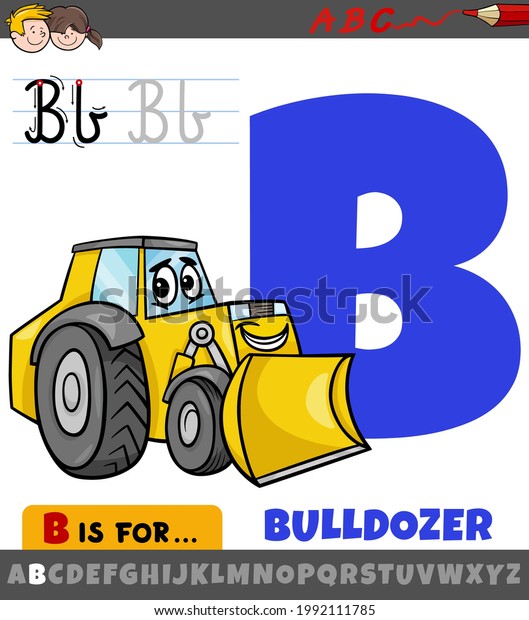 Educational Cartoon Illustration Letter B Alphabet Stock Vector ...