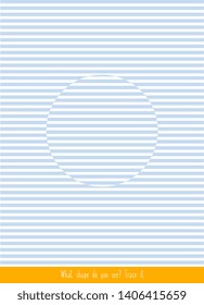 Educational children game. Optical illusions. Find the hidden shape