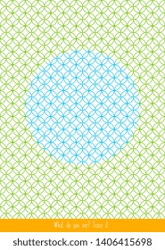 Educational children game. Optical illusions. Find the hidden shape