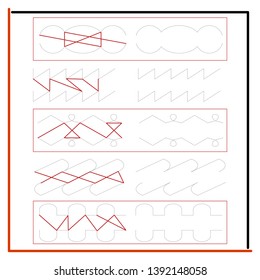 Alphabet Letters Tracing Worksheet All Alphabet Stock Vector (Royalty ...