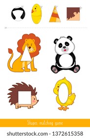 Educational children game, vector illustration. 