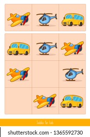 Educational children game, vector. Logic game for kids.