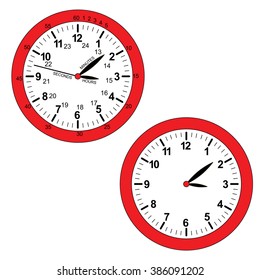 Educational clock with prompt.