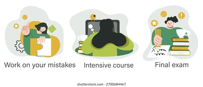 Educational Concept, handgezeichnete Illustration. 