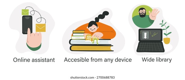 Concepto educativo ilustración dibujada a mano. 