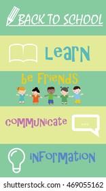 Educational concept. Idea. Children of different nationalities. The concept of friendship and communication.