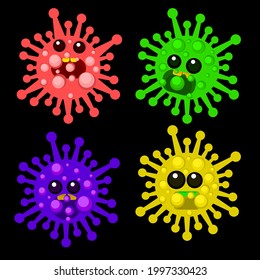 Educational corona virus icon vector