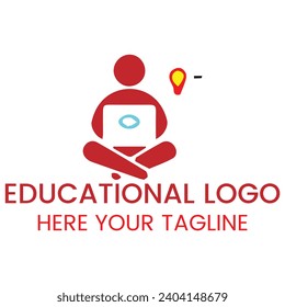Educational creative logo design template