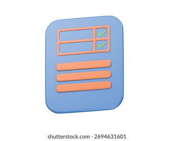 ícone de grau educacional renderização de ilustração 3d