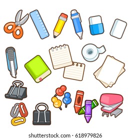 Educational Equipment icon set 1