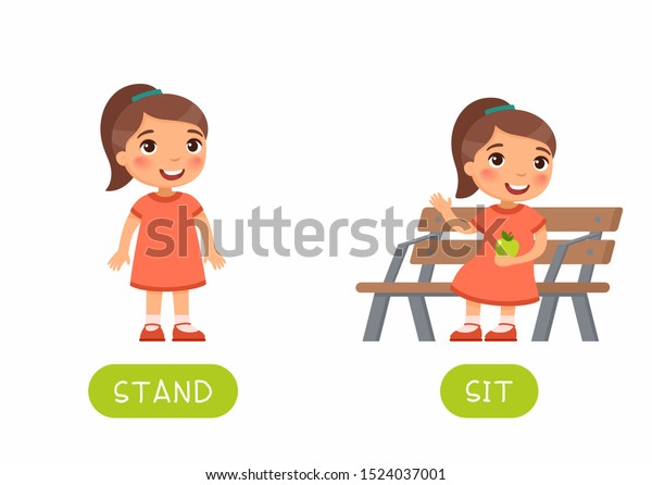 Educational Flash Card Little Child Template Stock Vector (royalty Free 