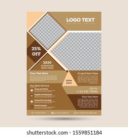 Educational Flyer design style. Vector Design Template.