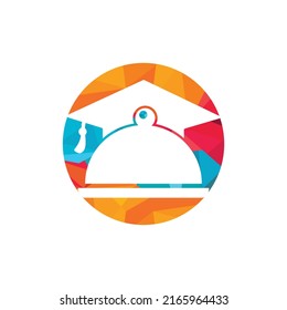 Educational food vector logo design concept. Food cooking education logo illustration icon design.	