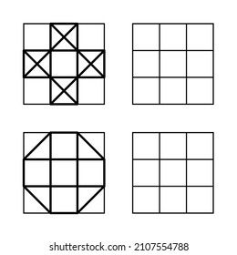 Educational game for children. Drawing kids activity. Handwriting practice. Vector illustration. 