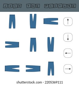 Educational game for children. Find all clothes that are different from others in the row and circle them