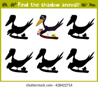 Educational game for children of kindergarten and school age on the development of logic. Birds. Vector illustration