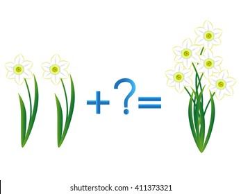 Educational game for children, mathematical addition.