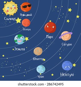 Planets Solar System Infographic Illustration Stock Vector (Royalty ...