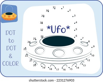 Educational game for children. Vector illustration. Connect the dots. 