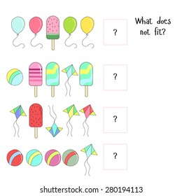 Educational game for children what does not fit