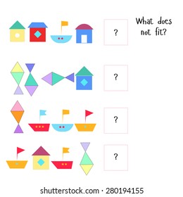 Educational game for children what does not fit