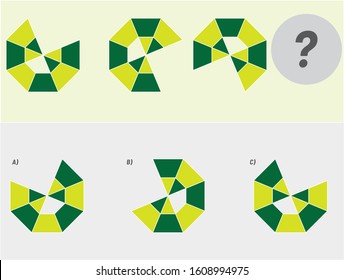 Educational game for kids and adults. development of logic iq. Task game what comes next? visual intelligence, mind games