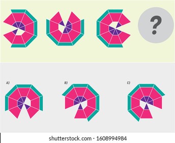 Educational game for kids and adults. development of logic iq. Task game what comes next? visual intelligence, mind games