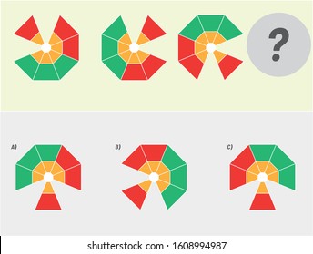 Educational game for kids and adults. development of logic iq. Task game what comes next? visual intelligence, mind games