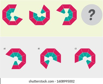 Educational game for kids and adults. development of logic iq. Task game what comes next? visual intelligence, mind games