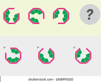 Educational game for kids and adults. development of logic iq. Task game what comes next? visual intelligence, mind games