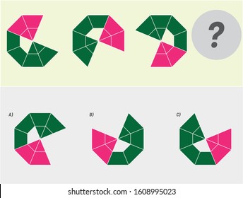 Educational game for kids and adults. development of logic iq. Task game what comes next? visual intelligence, mind games