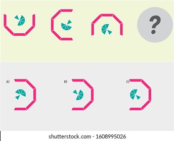 Educational game for kids and adults. development of logic iq. Task game what comes next? visual intelligence, mind games