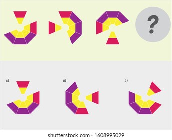 Educational game for kids and adults. development of logic iq. Task game what comes next? visual intelligence, mind games