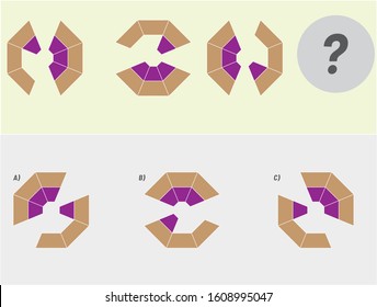 Educational game for kids and adults. development of logic iq. Task game what comes next? visual intelligence, mind games
