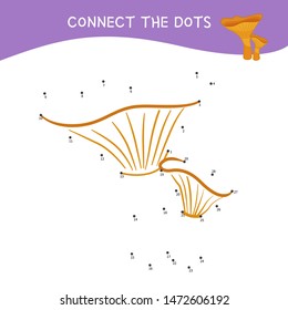 Educational game for kids. Dot to dot game for children. Forest collection.
