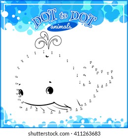 Educational Game For Kids: Dot To Dot. Connect The Dots Puzzle. Worksheet For Class Or At Home With The Kids.