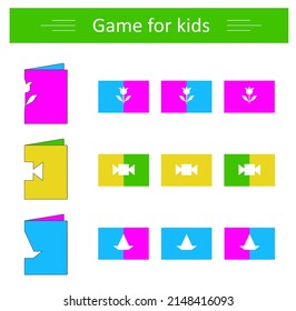 Educational game for kids. Need to find the correct answer. For websites and for printing. Vector illustration.