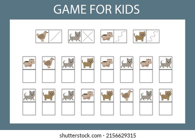 Juego educativo para niños de preescolar. Ilustración vectorial. Introduzca el carácter deseado en las celdas de acuerdo con la imagen.