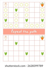 Educational game Repeat the path for spatial development with sheep