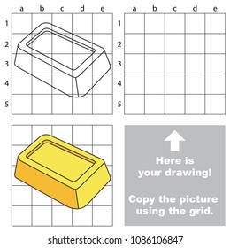 Educational game with simple game level - copy the picture. Gold Metal Bilion