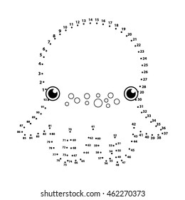 Educational games for children: point to point. Connect puzzles point. Worksheet for the class or at home with children.