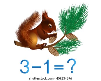 Educational games for children, subtract.