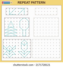 Educational Games Kids Repeat Pattern Stock Vector (Royalty Free ...