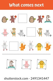 Educational games, learning worksheet for kids. Preschool kindergarten educational page for children. Learning, early development game.