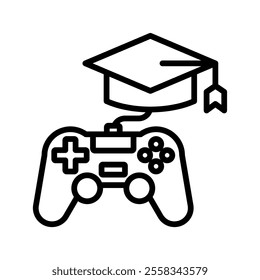 Educational Games Vector Lineal Icon on white background.