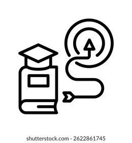 Educational Goal Vector outline icon. Eps10 file 