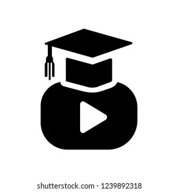 Educational graduation hat icon