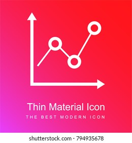 Educational graphic red and pink gradient material white icon minimal design