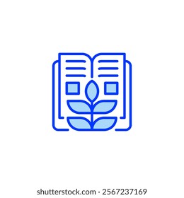 Educational Growth Filled Line Icon. linear style sign for mobile concept and web design. Outline vector icon.