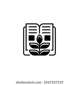 Educational Growth Glyph Icon. linear style sign for mobile concept and web design. Outline vector icon.